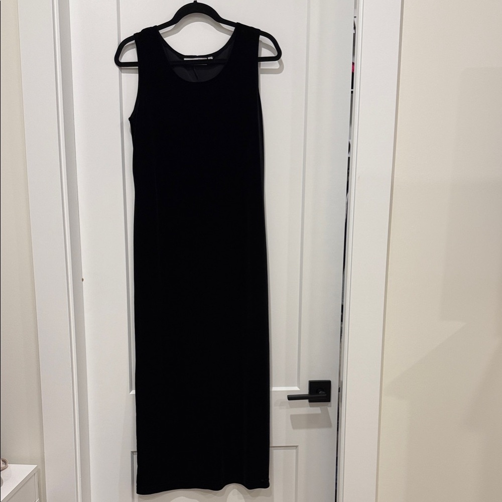 Dress Barn Elegant Black Velvet Maxi Dress